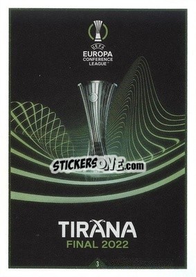 Sticker UEFA Europa Conference League - Tirana  - UEFA Champions League & Europa League 2021-2022. Match Attax Extra - Topps