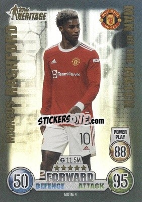 Sticker Marcus Rashford - UEFA Champions League & Europa League 2021-2022. Match Attax Extra n. MOTM4 - Topps
