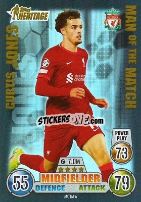 Sticker Curtis Jones - UEFA Champions League & Europa League 2021-2022. Match Attax Extra n. MOTM6 - Topps