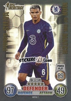 Sticker Thiago Silva - UEFA Champions League & Europa League 2021-2022. Match Attax Extra - Topps