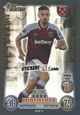 Sticker Manuel Lanzini - UEFA Champions League & Europa League 2021-2022. Match Attax Extra n. MOTM10 - Topps