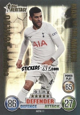 Sticker Cristian Romero - UEFA Champions League & Europa League 2021-2022. Match Attax Extra n. MOTM11 - Topps