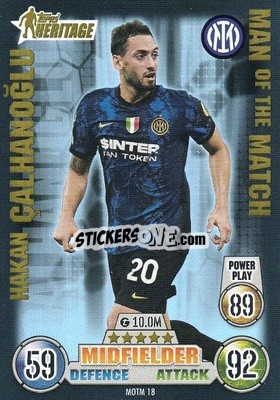 Sticker Hakan Calhanoglu - UEFA Champions League & Europa League 2021-2022. Match Attax Extra - Topps