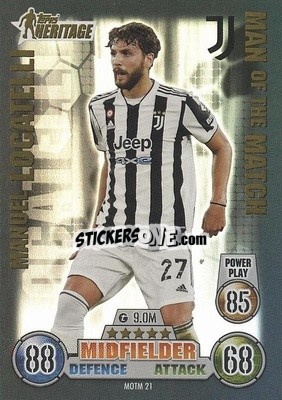 Sticker Manuel Locatelli - UEFA Champions League & Europa League 2021-2022. Match Attax Extra n. MOTM21 - Topps
