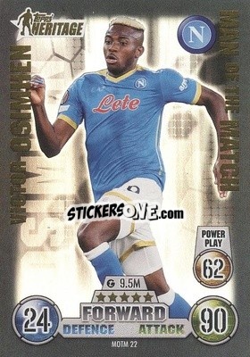 Sticker Victor Osimhen - UEFA Champions League & Europa League 2021-2022. Match Attax Extra n. MOTM22 - Topps
