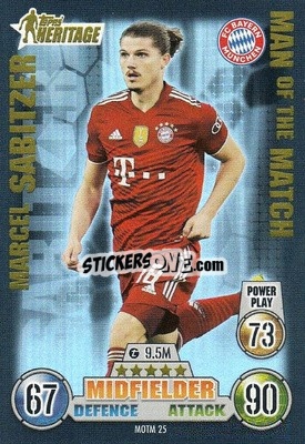 Sticker Marcel Sabitzer - UEFA Champions League & Europa League 2021-2022. Match Attax Extra n. MOTM25 - Topps