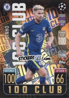 Sticker Jorginho - UEFA Champions League & Europa League 2021-2022. Match Attax Extra n. CLU3 - Topps