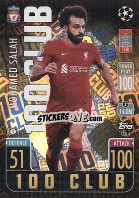 Sticker Mohamed Salah - UEFA Champions League & Europa League 2021-2022. Match Attax Extra n. CLU4 - Topps