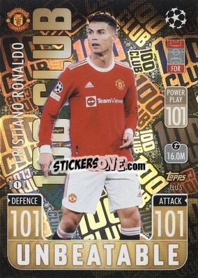 Sticker Cristiano Ronaldo - UEFA Champions League & Europa League 2021-2022. Match Attax Extra n. CLU5 - Topps