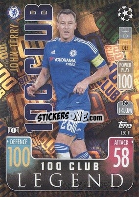 Sticker John Terry - UEFA Champions League & Europa League 2021-2022. Match Attax Extra n. LEG1 - Topps