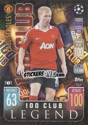 Sticker Paul Scholes - UEFA Champions League & Europa League 2021-2022. Match Attax Extra n. LEG4 - Topps