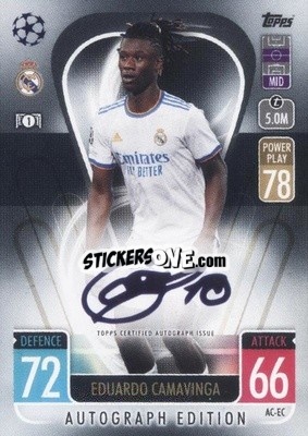 Figurina Eduardo Camavinga - UEFA Champions League & Europa League 2021-2022. Match Attax Extra - Topps