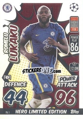 Sticker Romelu Lukaku - UEFA Champions League & Europa League 2021-2022. Match Attax Extra n. PA1 - Topps