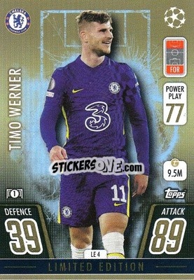 Sticker Timo Werner - UEFA Champions League & Europa League 2021-2022. Match Attax Extra - Topps