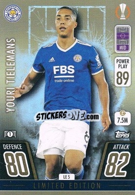 Sticker Youri Tielemans - UEFA Champions League & Europa League 2021-2022. Match Attax Extra n. LE5 - Topps