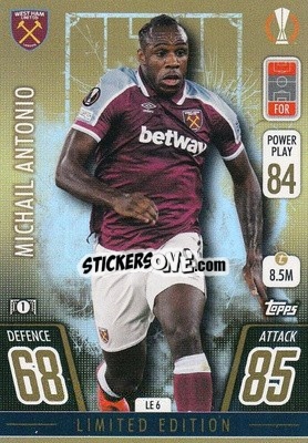 Sticker Michail Antonio - UEFA Champions League & Europa League 2021-2022. Match Attax Extra n. LE6 - Topps