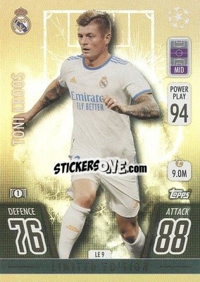 Sticker Toni Kroos - UEFA Champions League & Europa League 2021-2022. Match Attax Extra n. LE9 - Topps