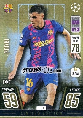 Figurina Pedri - UEFA Champions League & Europa League 2021-2022. Match Attax Extra - Topps