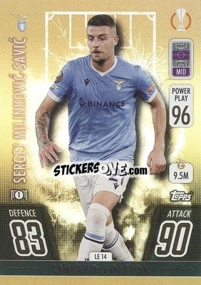 Sticker Sergej Milinkovic-Savic - UEFA Champions League & Europa League 2021-2022. Match Attax Extra n. LE14 - Topps