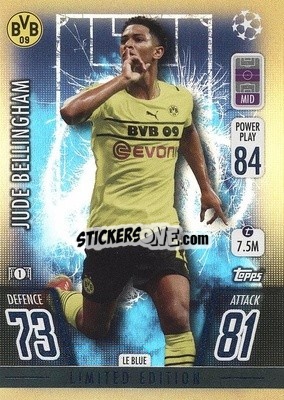 Sticker Jude Bellingham - UEFA Champions League & Europa League 2021-2022. Match Attax Extra n. LE-BLUE - Topps