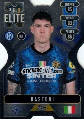 Sticker Alessandro Bastoni - UEFA Champions League & Europa League 2021-2022. Match Attax Extra n. XS11 - Topps