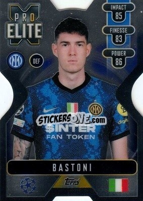 Figurina Alessandro Bastoni - UEFA Champions League & Europa League 2021-2022. Match Attax Extra - Topps