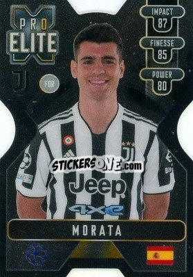 Sticker Álvaro Morata - UEFA Champions League & Europa League 2021-2022. Match Attax Extra n. XS12 - Topps