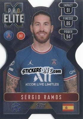 Sticker Sergio Ramos - UEFA Champions League & Europa League 2021-2022. Match Attax Extra n. XS15 - Topps