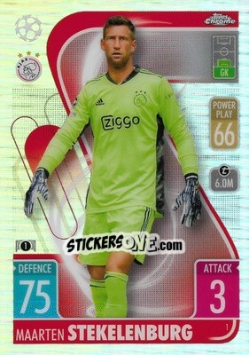 Sticker Maarten Stekelenburg - Uefa Champions League Chrome 2021-2022. Match Attax n. 1 - Topps