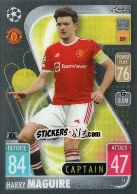 Cromo Harry Maguire - Uefa Champions League Chrome 2021-2022. Match Attax - Topps