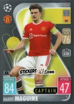 Figurina Harry Maguire - Uefa Champions League Chrome 2021-2022. Match Attax - Topps