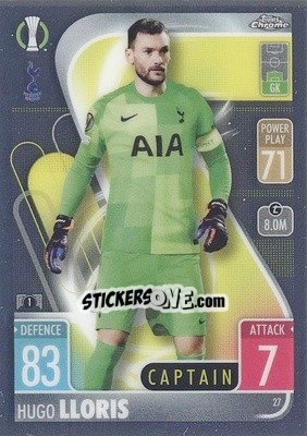 Sticker Hugo Lloris - Uefa Champions League Chrome 2021-2022. Match Attax n. 27 - Topps