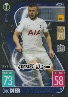 Sticker Eric Dier - Uefa Champions League Chrome 2021-2022. Match Attax n. 28 - Topps