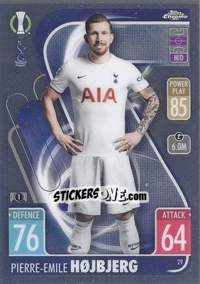Sticker Pierre - Emile HOjbjerg - Uefa Champions League Chrome 2021-2022. Match Attax n. 29 - Topps