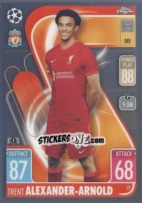 Sticker Trent Alexander / Arnold - Uefa Champions League Chrome 2021-2022. Match Attax n. 32 - Topps