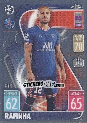 Sticker Rafinha - Uefa Champions League Chrome 2021-2022. Match Attax n. 39 - Topps