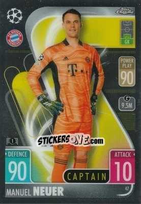 Sticker Manuel Neuer - Uefa Champions League Chrome 2021-2022. Match Attax n. 47 - Topps