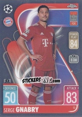 Sticker Serge Gnabry - Uefa Champions League Chrome 2021-2022. Match Attax n. 53 - Topps