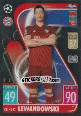 Figurina Robert Lewandowski - Uefa Champions League Chrome 2021-2022. Match Attax - Topps