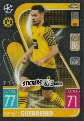 Sticker Raphael Guerreiro - Uefa Champions League Chrome 2021-2022. Match Attax n. 56 - Topps
