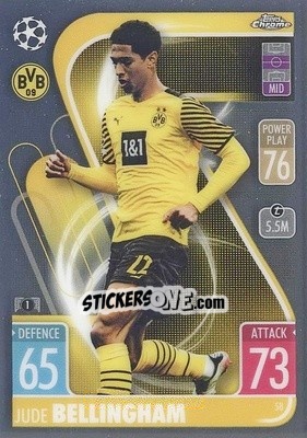 Sticker Jude Bellingham - Uefa Champions League Chrome 2021-2022. Match Attax n. 58 - Topps