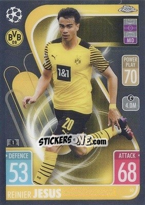 Sticker Reinier Jesus - Uefa Champions League Chrome 2021-2022. Match Attax n. 60 - Topps