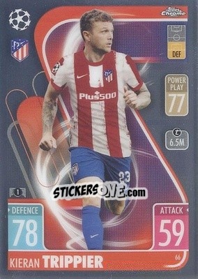 Sticker Kieran Trippier - Uefa Champions League Chrome 2021-2022. Match Attax n. 66 - Topps