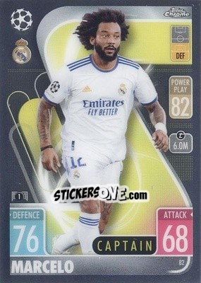 Sticker Marcelo - Uefa Champions League Chrome 2021-2022. Match Attax n. 82 - Topps