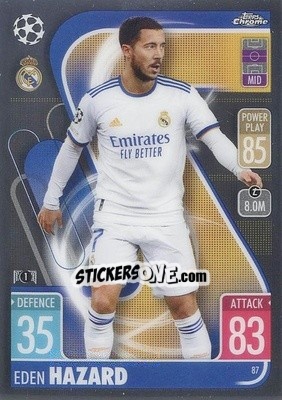 Cromo Eden Hazard - Uefa Champions League Chrome 2021-2022. Match Attax - Topps