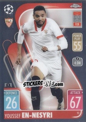 Sticker Youssef En - Nesyri - Uefa Champions League Chrome 2021-2022. Match Attax n. 93 - Topps