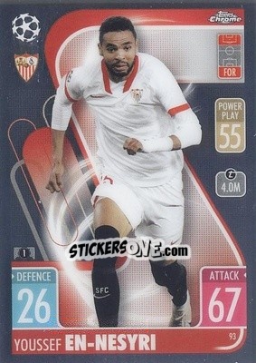 Sticker Youssef En - Nesyri - Uefa Champions League Chrome 2021-2022. Match Attax - Topps