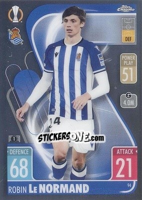 Sticker Robin Le Normand - Uefa Champions League Chrome 2021-2022. Match Attax n. 94 - Topps