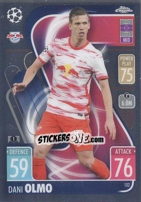Sticker Dani Olmo - Uefa Champions League Chrome 2021-2022. Match Attax n. 102 - Topps
