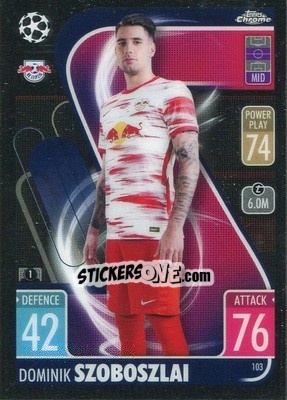 Sticker Dominik Szoboszlai - Uefa Champions League Chrome 2021-2022. Match Attax n. 103 - Topps